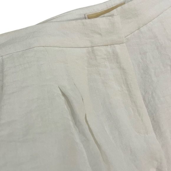MICHAEL Michael Kors White Shorts Fully Lined Pleated Front Dressy Sz 6 - Picture 9 of 12